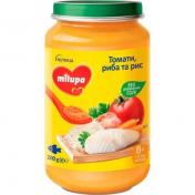 Мілупа пюре овочево-рибне Томати/риба/рис 200г