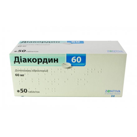 Діакордин таблетки по 60 мг, 50 шт.