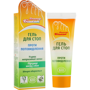Доктор Биокон гель для стоп против потоотделения, 75 мл