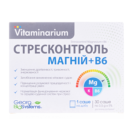 Стресконтроль Магній+В6 саше 3,5г №30