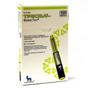 Тресіба ФлексТач розчин, 100 ОД/мл, по 3 мл в шприц-ручках, 5 шт.