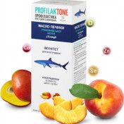 Профилактон Масло печени Гренландской акулы сироп со вкусом манго и персика, 165 мл