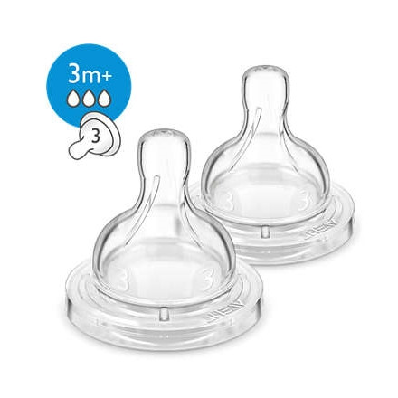 Avent соска на 3 отвори від 3 міс.№2 633/27