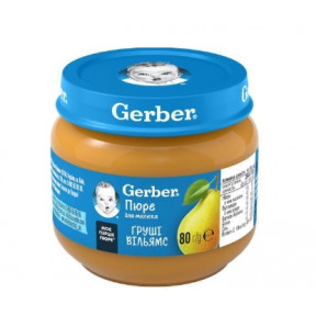 Фруктове пюре Gerber Груші Вільямс, 80 г