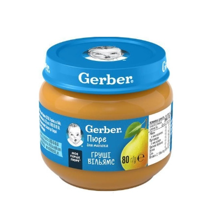 Фруктове пюре Gerber Груші Вільямс, 80 г