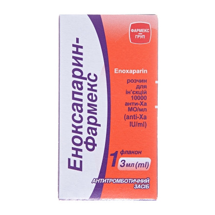 Еноксапарин-фармекс р-н д/ін.10000 анти-ха мо/мл 3мл фл.№1