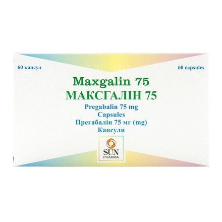 Максгалин 75 капсулы по 75 мг, 60 шт.