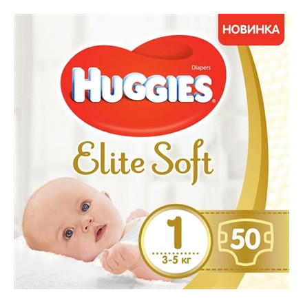 Хаггіс Еліт Софт 1 (3-5кг) №50