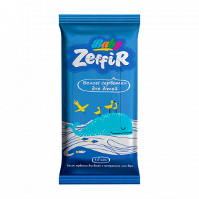 Серветки вол.Zeffir Baby, алое вера, 15шт