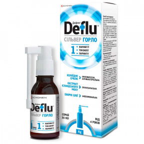Дефлю Сільвер Горло спрей для горла комплексної дії, 30 мл