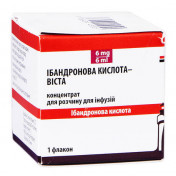 Ібандронова кислота-Віста концентрат розчину для інфузій по 1 мг/мл, 6 мл в флаконі