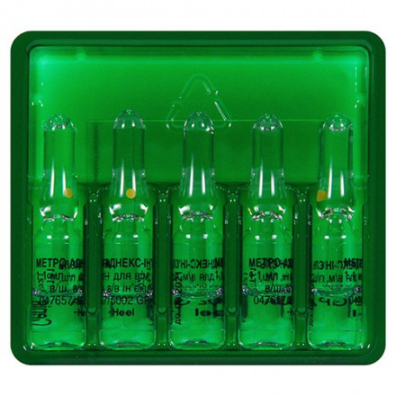 Метро-Аднекс-инъель раствор для инъекций, по 1,1 мл в ампулах, 5 шт.