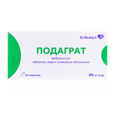 Подаграт табл.п/п/о 80мг №28