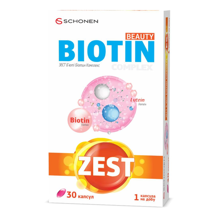 Зест б'юті біотин комплекс капс. №30