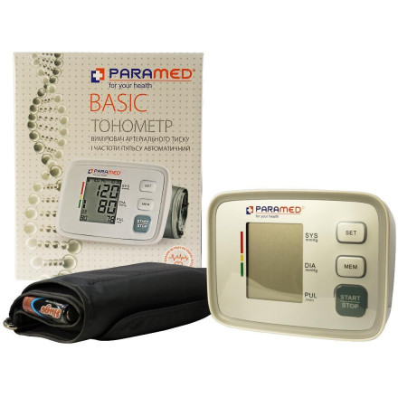Автоматичний тонометр Paramed Basic, манжета 22-36см, 1 шт.
