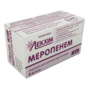 Меропенем порошок для розчину для ін'єкцій по 1 г, 1 шт. - Лекхім
