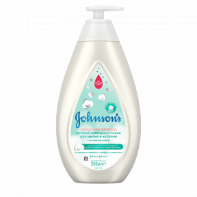 JOHNSON`S Нежность хлопка, детский шампунь и пенка для мытья и купания, 500 мл