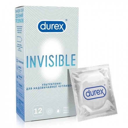 Презервативы Durex (Дюрекс) Invisible ультратонкие, 12 шт.