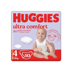 Підгузки Huggies Ultra Comfort 4 Унісекс (7-18кг) №50