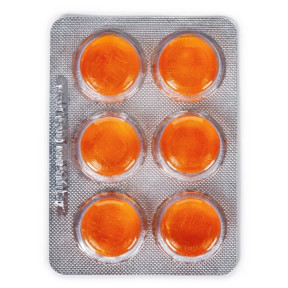 Бронхо Веда травяные леденцы апельсиновые, 12 шт.