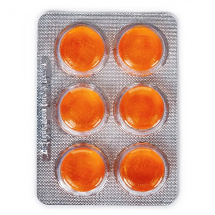 Бронхо Веда травяные леденцы апельсиновые, 12 шт.