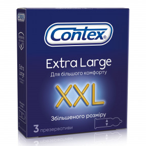 Презервативи Contex (Контекс) Extra Large XXL збільшеного розміру, 3 шт.