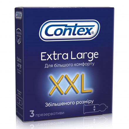 Презервативи Contex (Контекс) Extra Large XXL збільшеного розміру, 3 шт.
