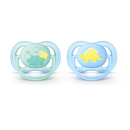 Авент пустушка ultra-air/декор 0-6 міс 2шт д/хлоп. scf344/20