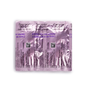 Гексорал Лорсепт льодяники при захворюваннях горла зі смаком чорної смородини, 8 шт.