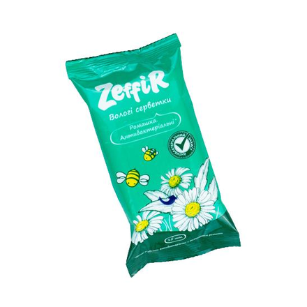 Серветки вол.Zeffir антибактер.з ромаш.15 шт