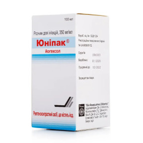 Юніпак розчин для ін'єкцій, 350 мг/мл, 100 мл