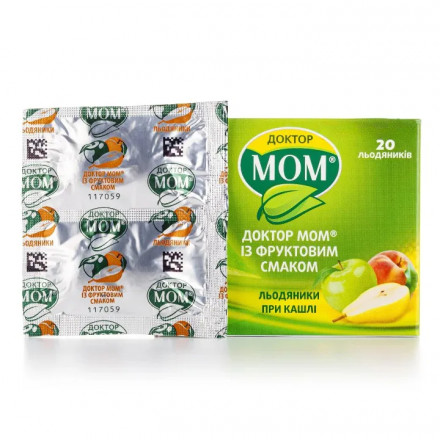 Доктор МОМ леденцы при кашле с фруктовым вкусом, 20 шт.