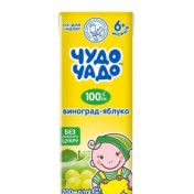 Сік фруктовий Чудо-Чадо виноградно-яблучний, 200 мл