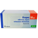 Аторис таблетки по 10 мг, 90 шт.