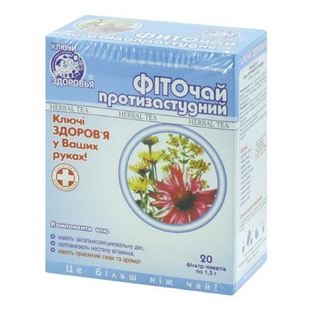 Фіточай Бронхолітичний у фільтр-пакетах по 1,5 г, 20 шт. - Ключі Здоров'я