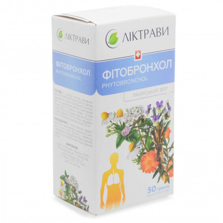 Фітобронхол засіб при кашлі та застудних захворюваннях, 50 г - Ліктрави