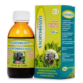 Хлорофіліпт розчин спиртовий, 10 мг/мл, 100 мл