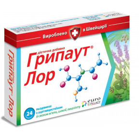 Грипаут Лор льодяники для порожнини рота №24