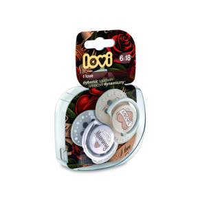 Пустушка силіконова динамічна Lovi I love, 22/868, 6-18 місяців, 2 шт