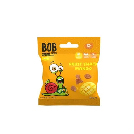 Снек фруктовий Равлик Боб манго для дитячого харчування з 12 місяців 20г