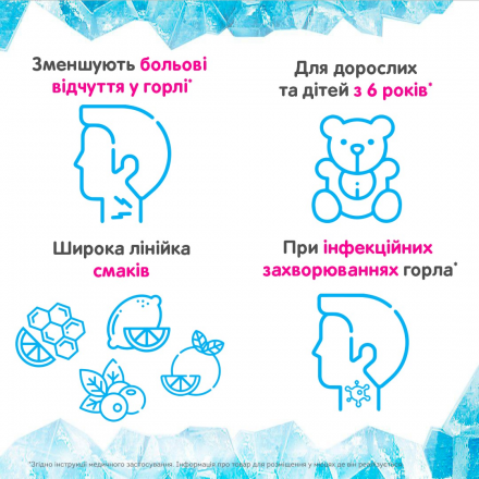 Гексорал Лорсепт льодяники при захворюваннях горла зі смаком лимона, 16 шт.