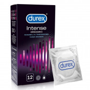 Презервативи Durex (Дюрекс) Intense Orgasmic рельєфні з стимулюючим гелем-мастилом для посилення оргазму, 12 шт.