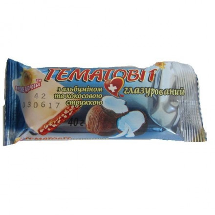 Гематовіт з альбуміном та кокосовою стружкою, 40 г