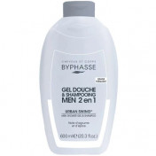 Byphasse чоловічий гель-шампунь для душу  2 в1 Urban Sving 600 мл