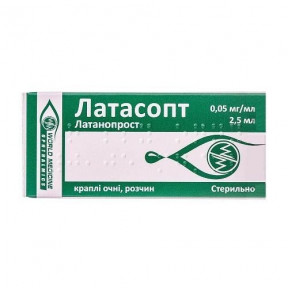 Латасопт краплі для очей у флаконах, 0,05 мг / мл 2,5 мл, 1 шт.