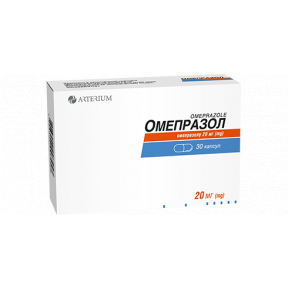 Омепразол капсули по 20 мг №30 (10х3)