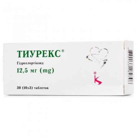 Тиурекс таблетки по 12,5 мг, 30 шт.