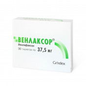 Венлаксор таблетки по 37,5 мг, 30 шт.