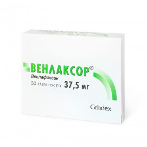 Венлаксор таблетки по 37,5 мг, 30 шт.