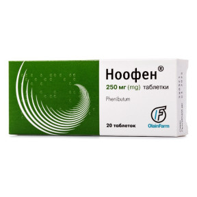 Ноофен таблетки по 250 мг, 20 шт.